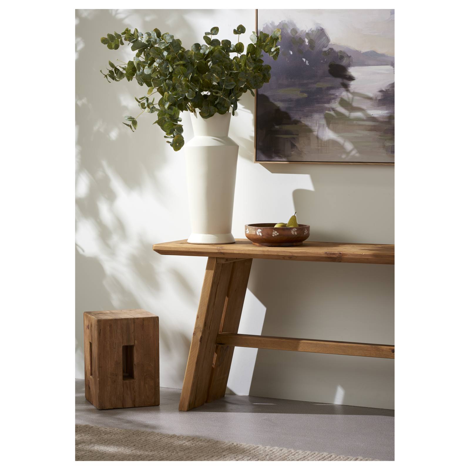 Elroi Reclaimed Pine Console Table 160 x 45 x 76cm
