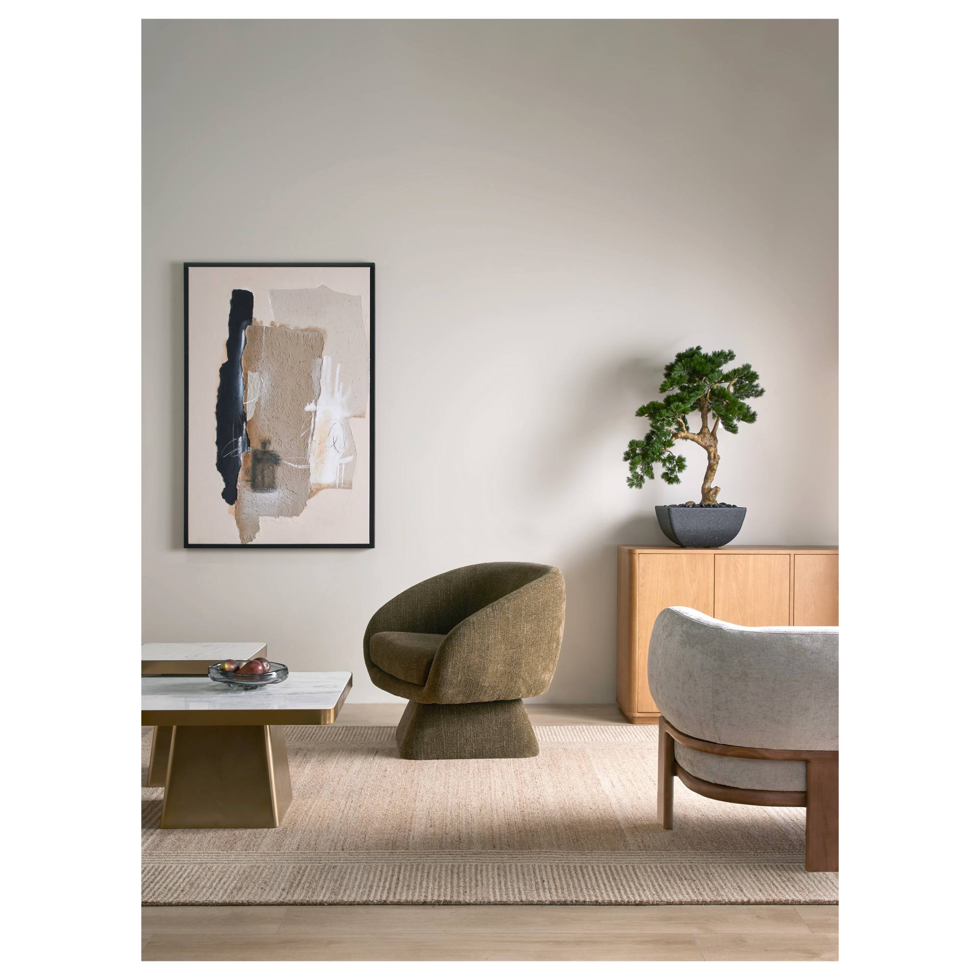 Grand Designs Lucca 73x88x81cm Swivel Chair, Green