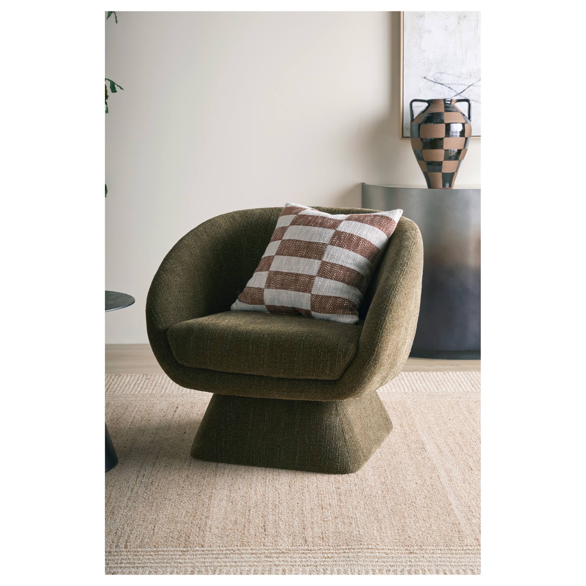 Grand Designs Lucca 73x88x81cm Swivel Chair, Green