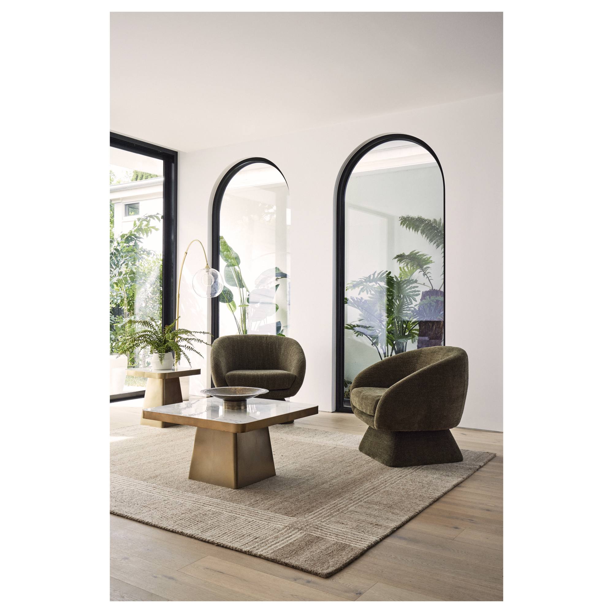 Grand Designs Lucca 73x88x81cm Swivel Chair, Green