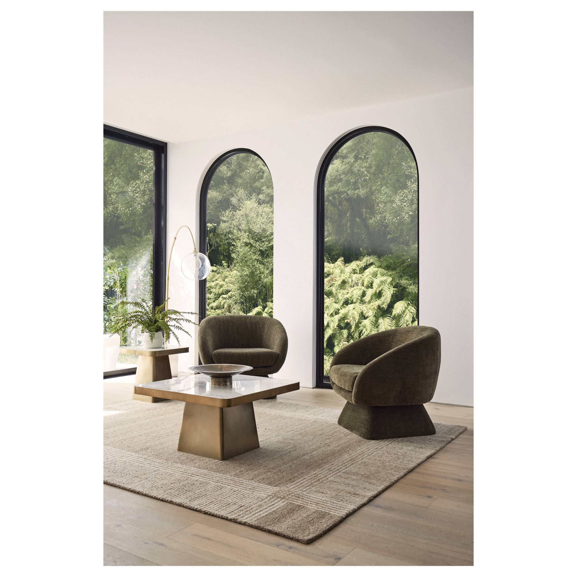 Grand Designs Lucca 73x88x81cm Swivel Chair, Green