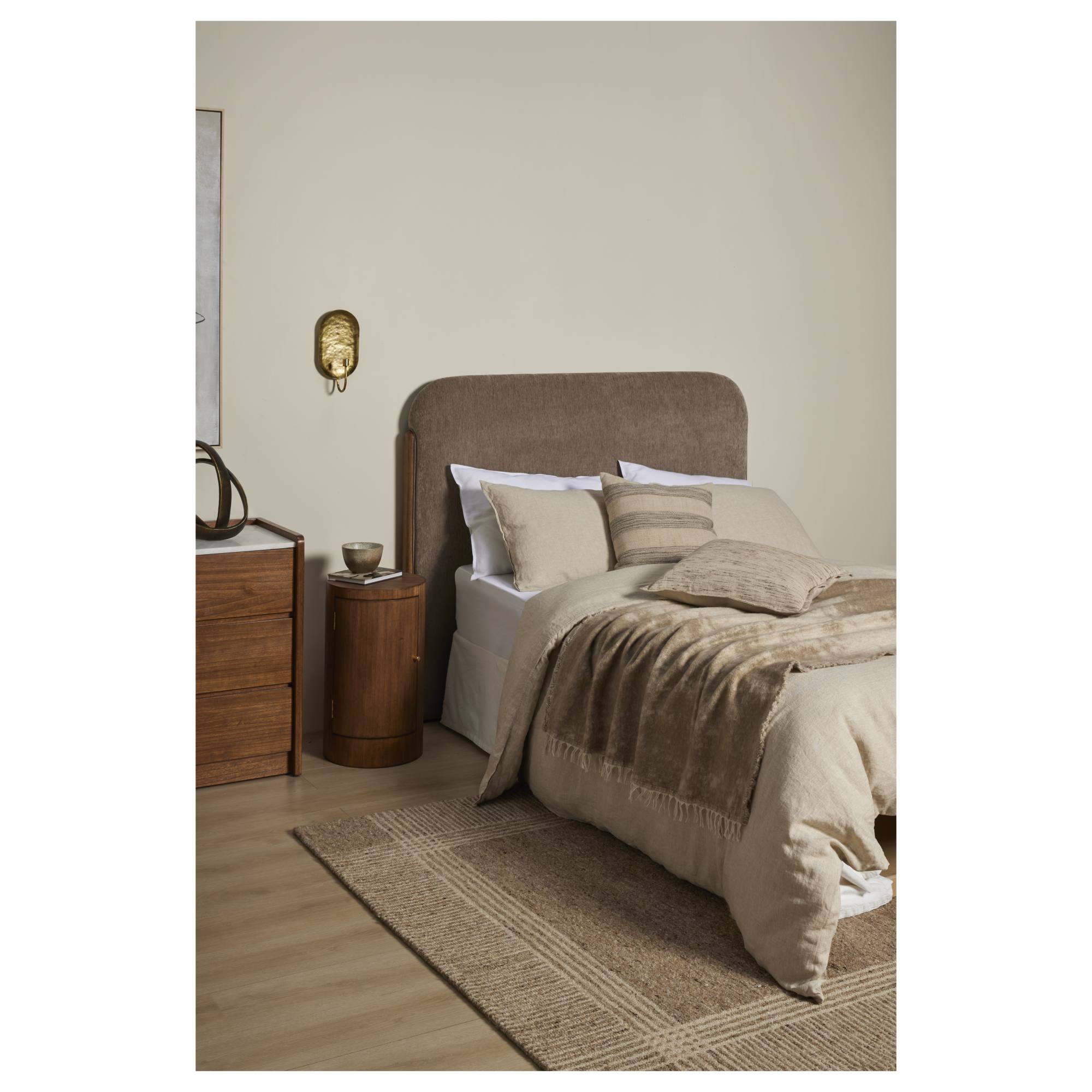 Grand Designs Lenox 35x35x61.5cm Side Table, Walnut