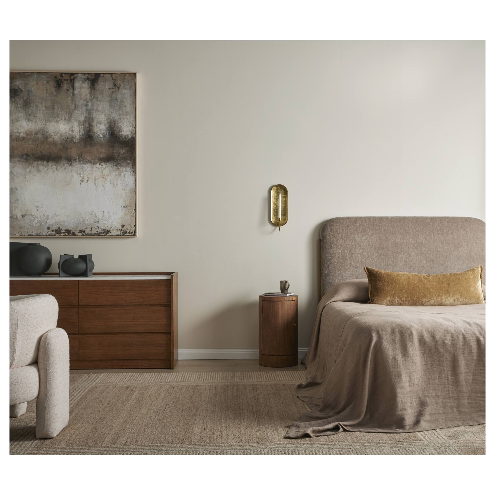 Grand Designs Lenox 35x35x61.5cm Side Table, Walnut