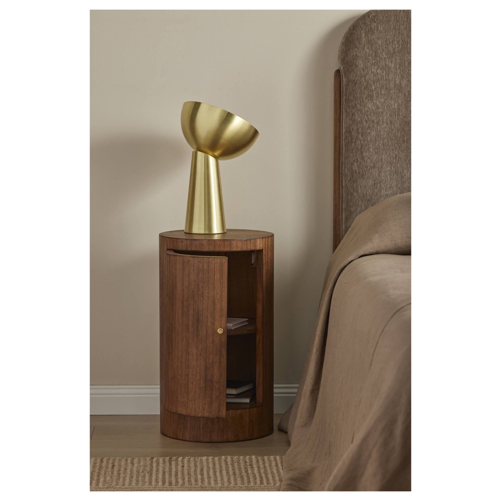 Grand Designs Lenox 35x35x61.5cm Side Table, Walnut