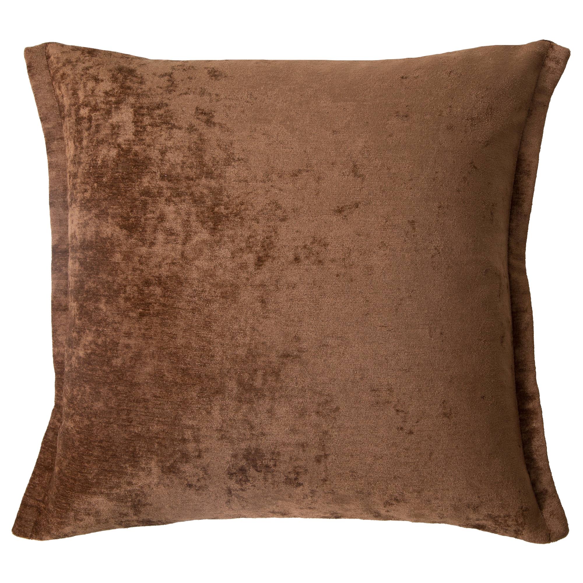 Grand Designs 60x60x10cm Velvet Cushion, Brown