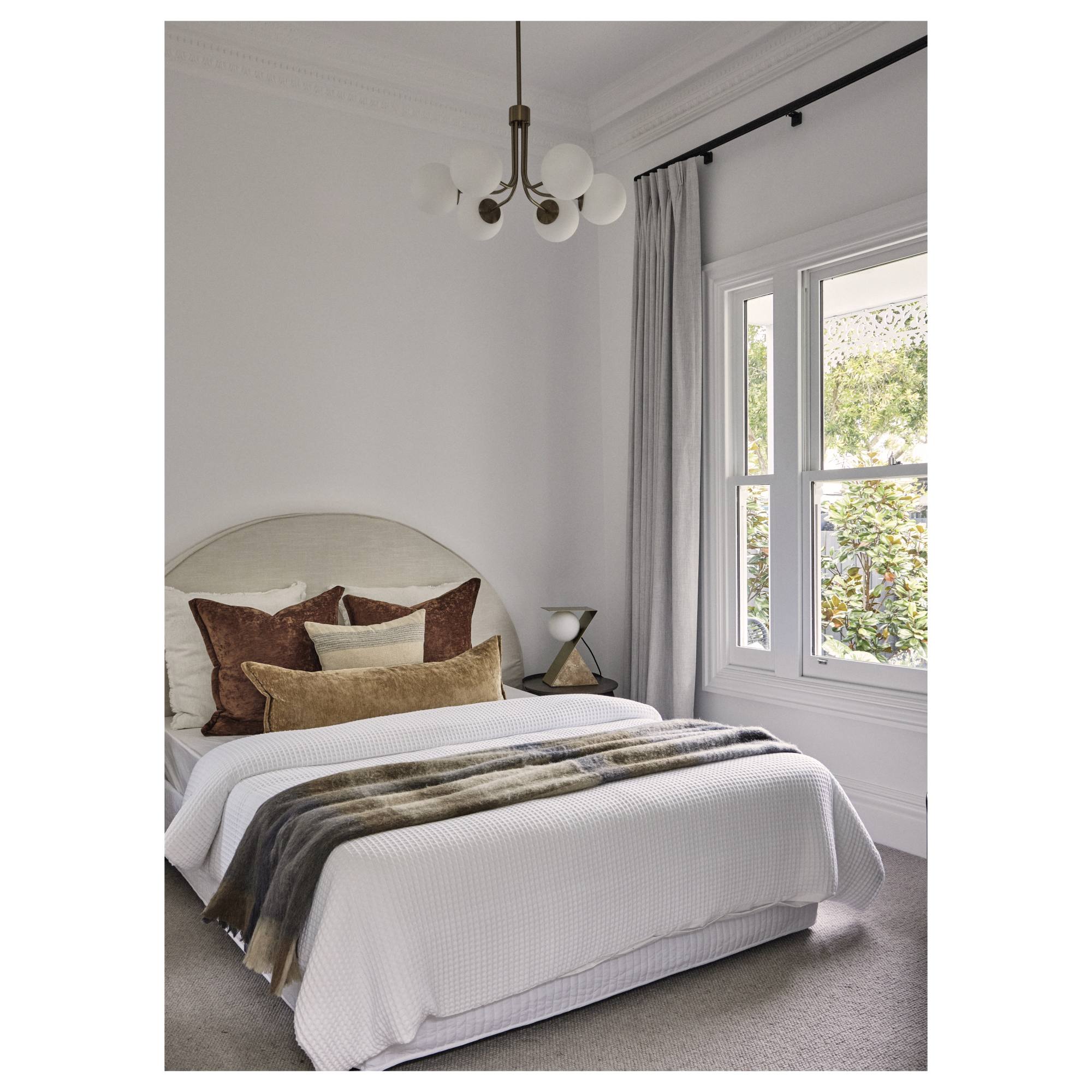 Grand Designs 60x60x10cm Velvet Cushion, Brown