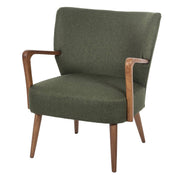 Darcy Armchair Walnut/Dark Green