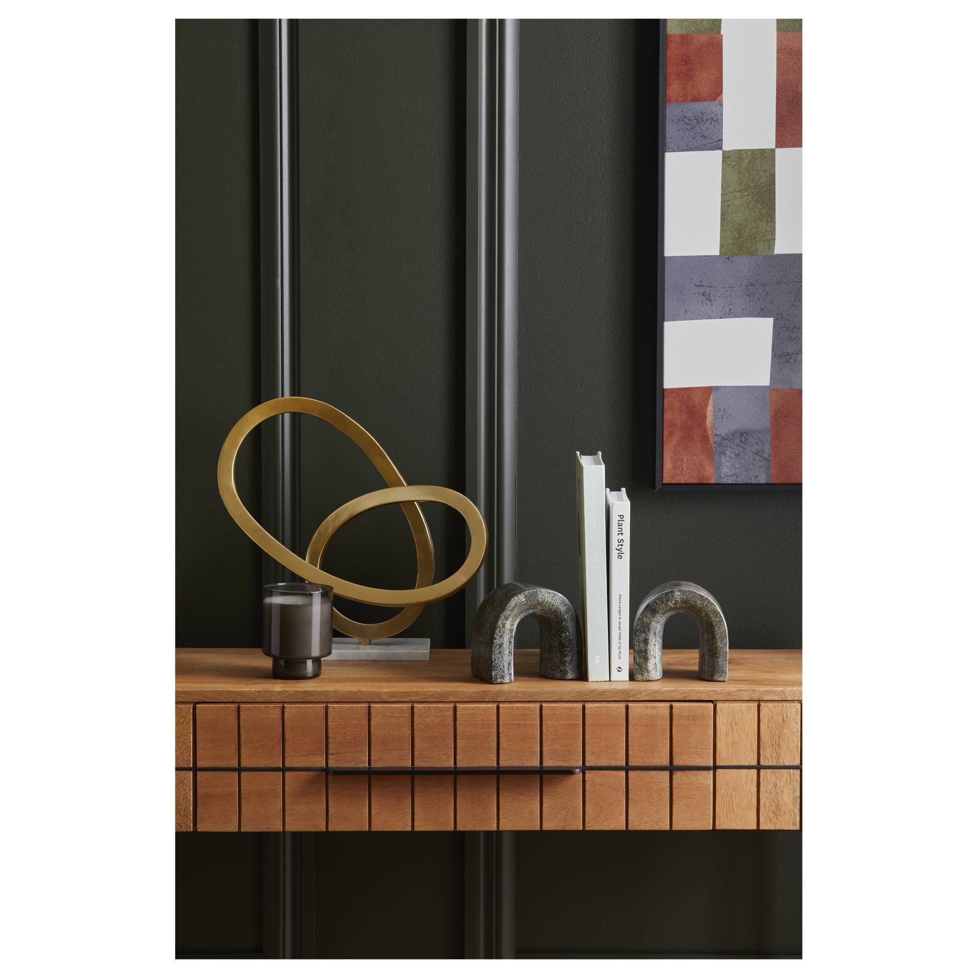 Amalfi Boyd 2pcs 11.5x7.6x11.5cm Stone Book Ends, Green