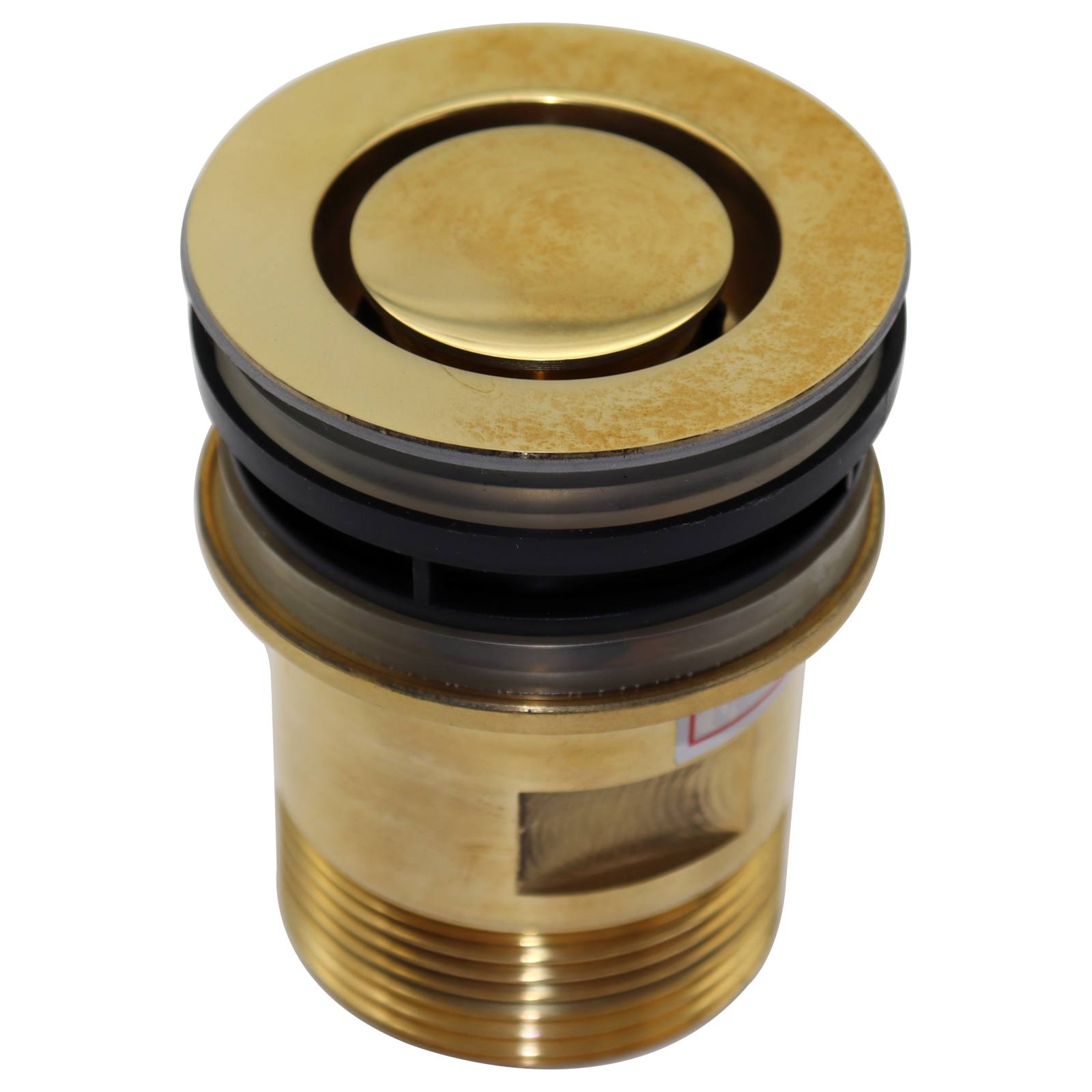 32mm Basin Pop Down Brass Plug & Waste, Polished Brass