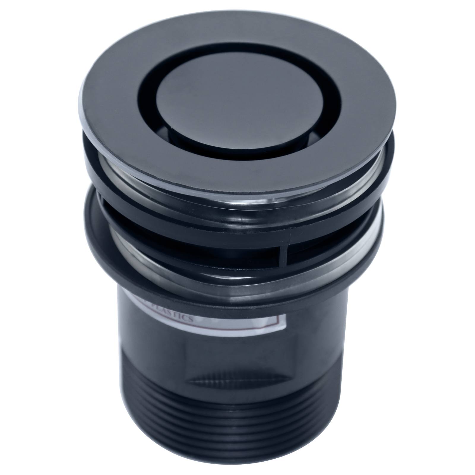 32mm Basin Pop Down Brass Plug & Waste, Gunmetal Grey