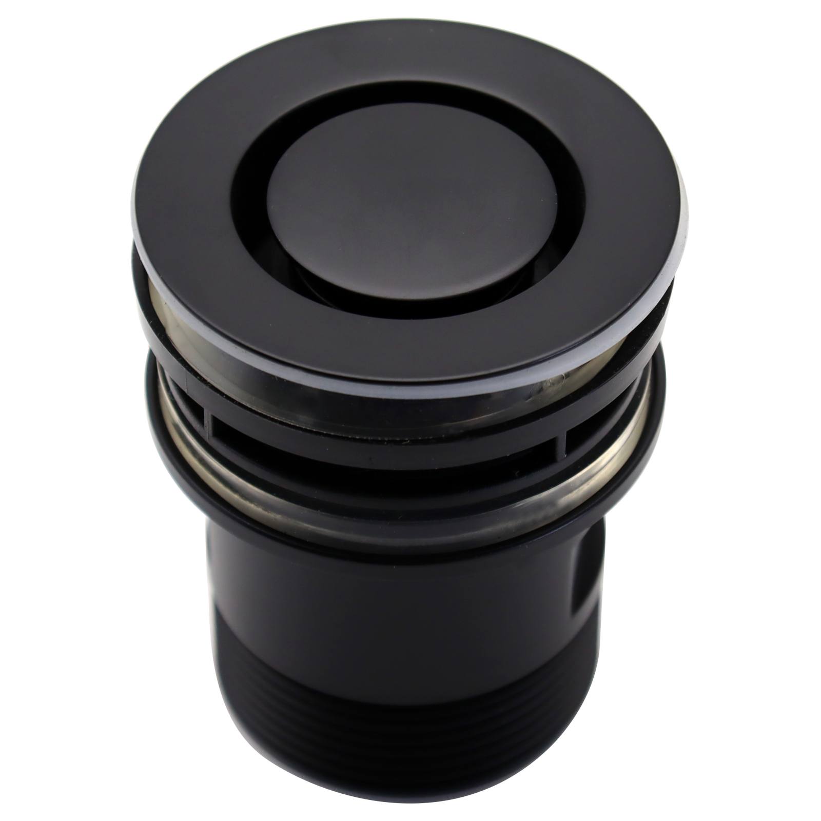32mm Basin Pop Down Brass Plug & Waste, Matte Black