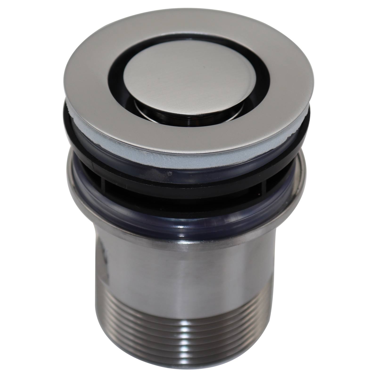 40mm Basin Pop Down Brass Plug & Waste, Satin Chrome