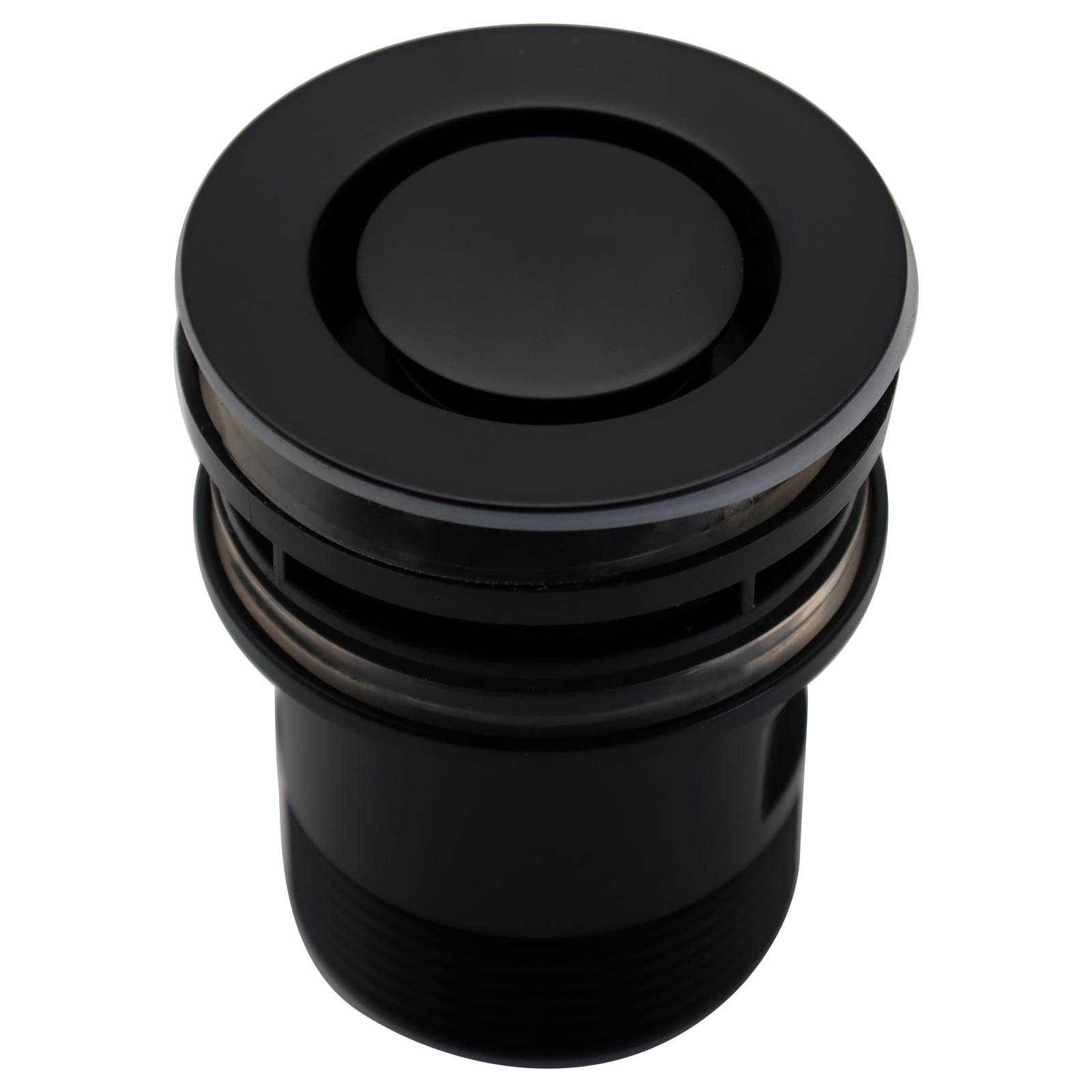 40mm Basin Pop Down Brass Plug & Waste, Black Chome