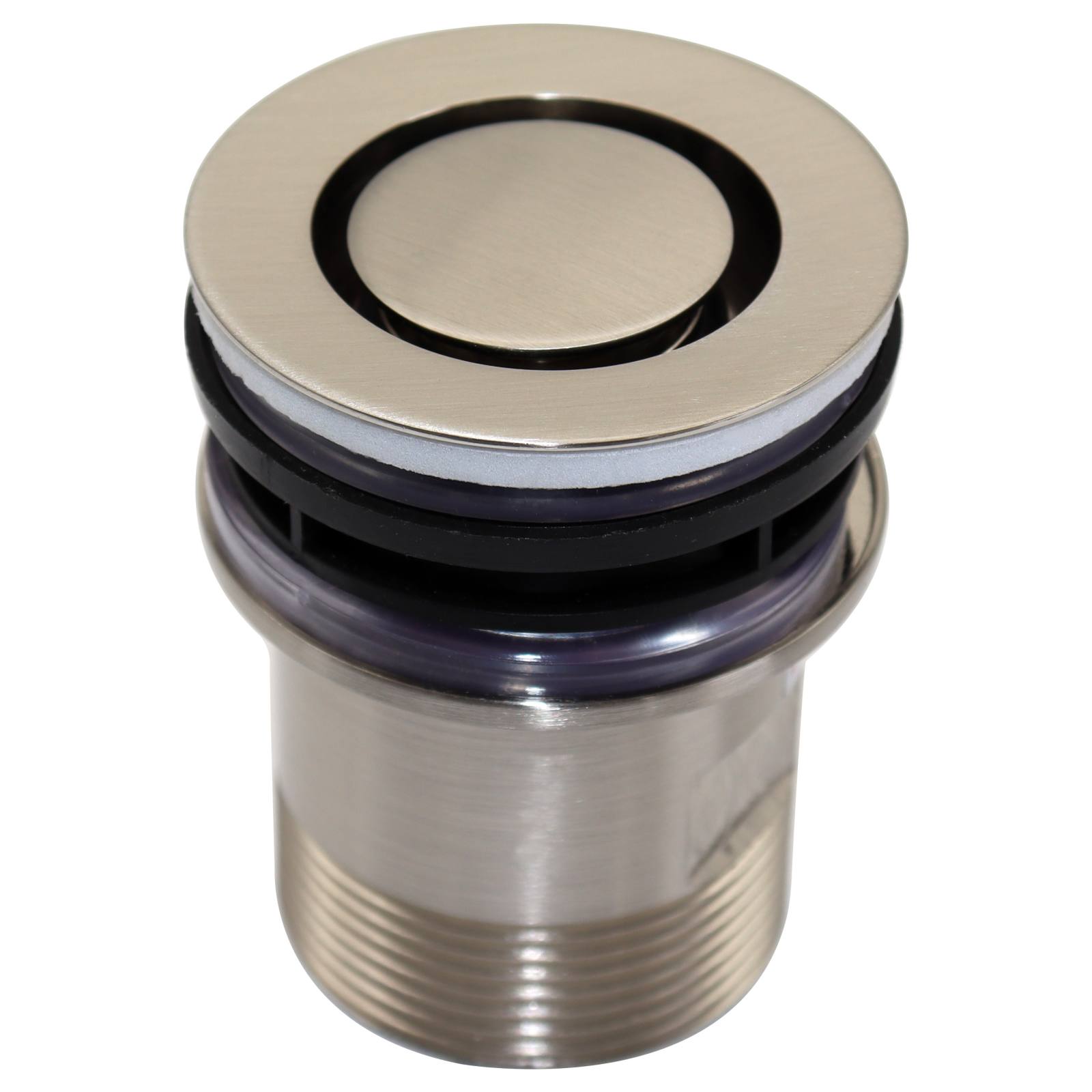 40mm Basin Pop Down Brass Plug & Waste, Brushed Nickel