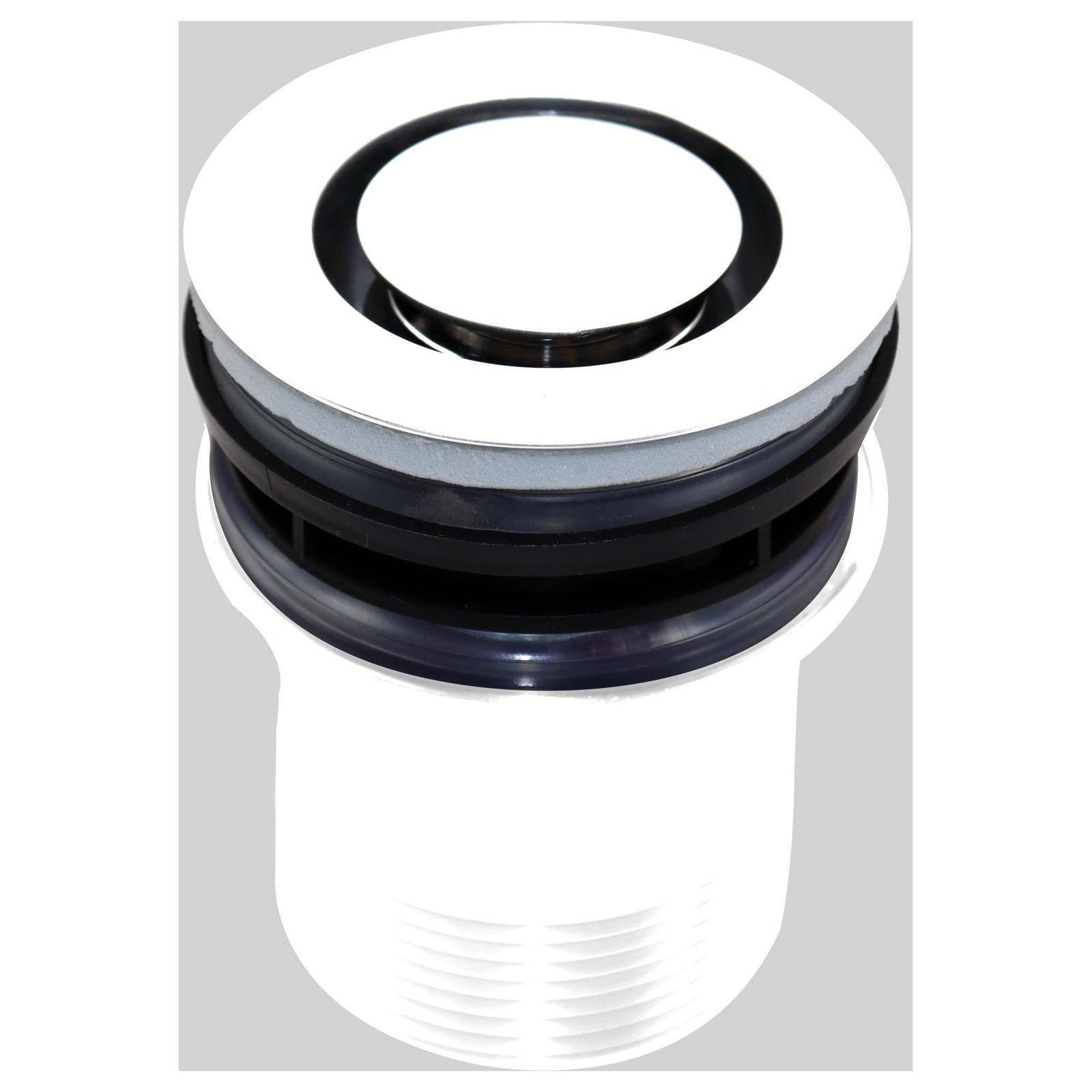 40mm Basin Pop Down Brass Plug & Waste, White