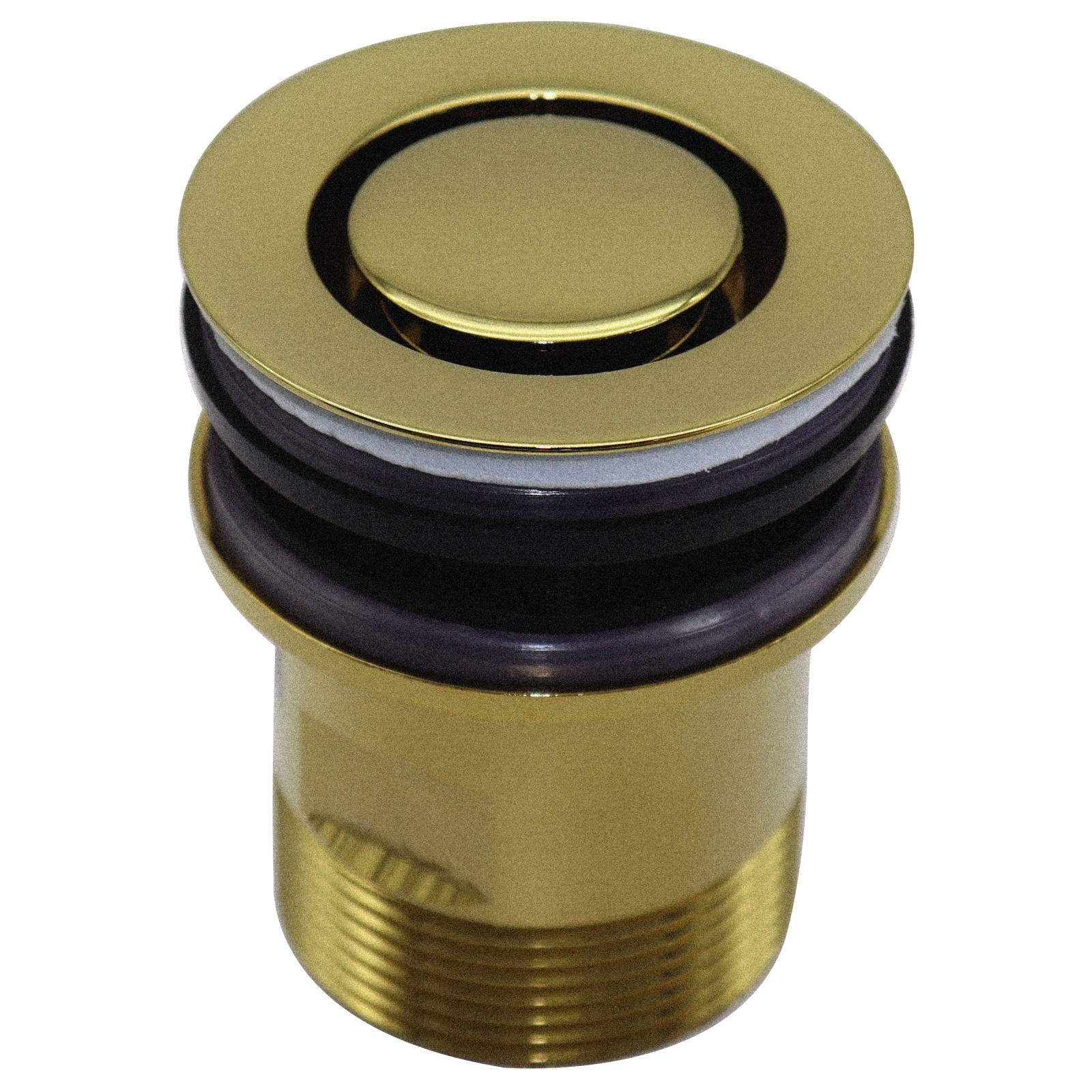 40mm Basin Pop Down Brass Plug & Waste, Brushed Gold