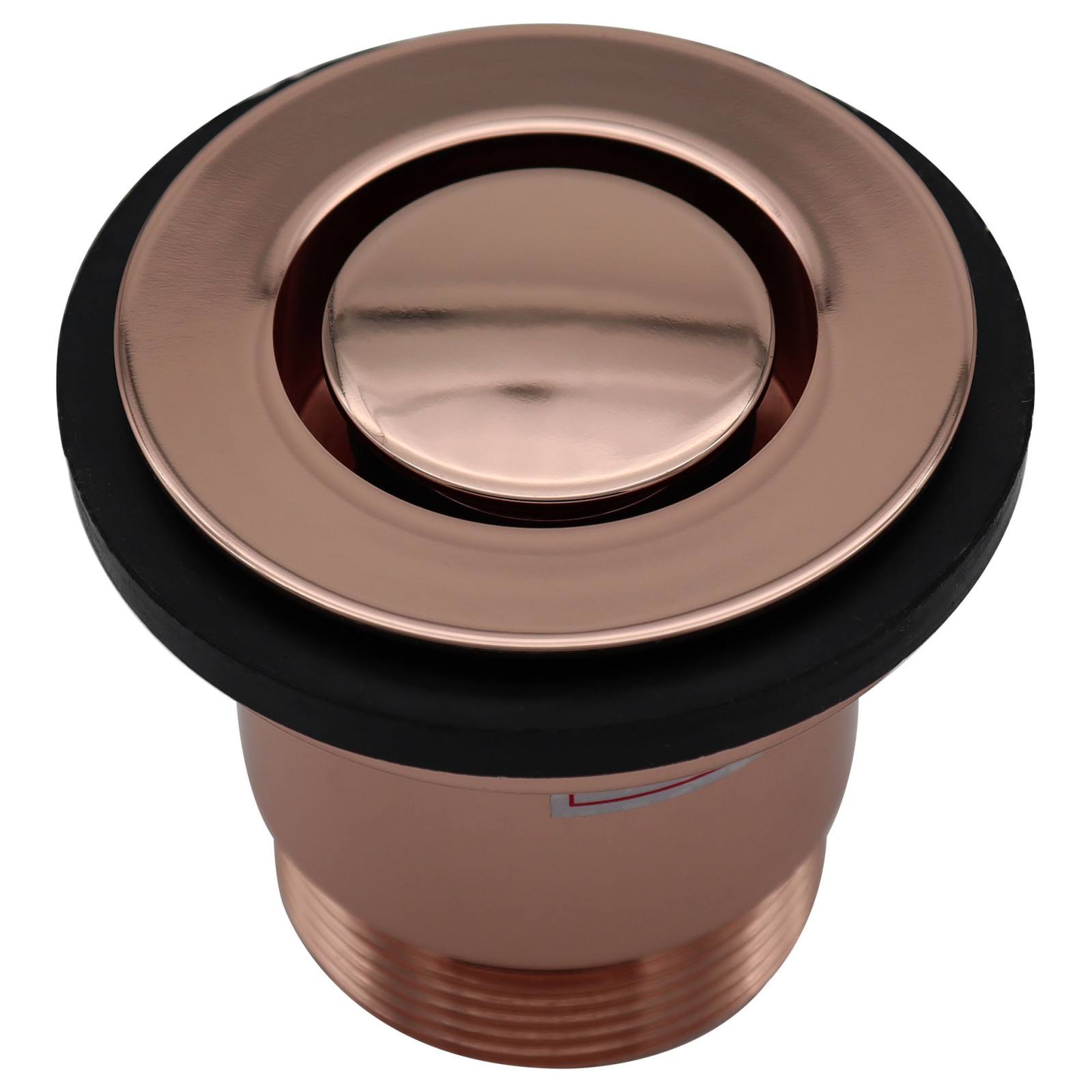40mm Bath Pop Down Brass Plug & Waste, Rose Gold