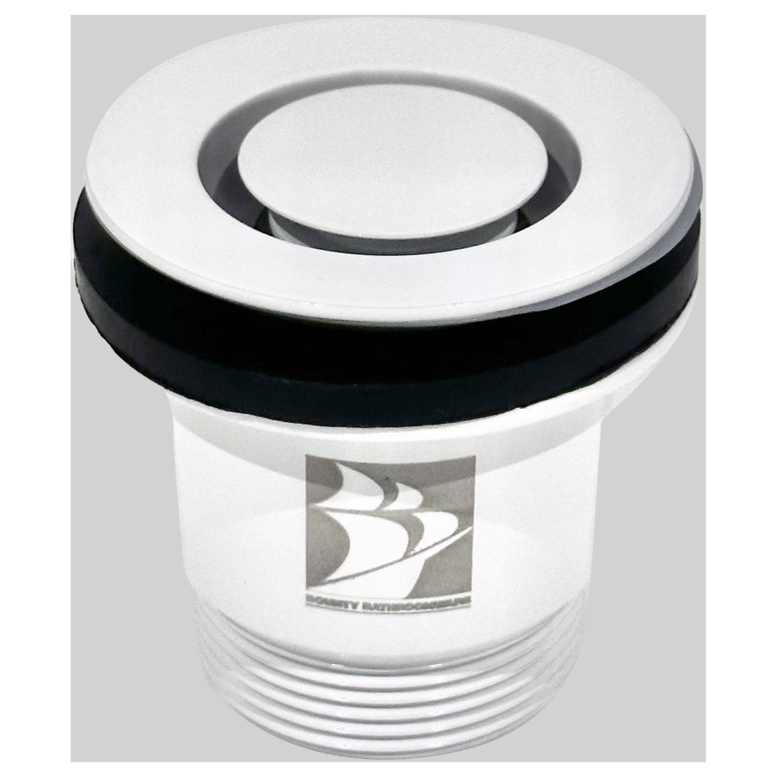 40mm Bath Pop Down Brass Plug & Waste, White