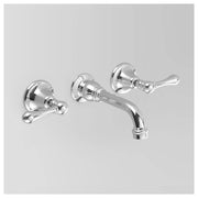 Olde English Wall Set 160mm Spout, Chrome & Metal Lever