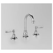 Edwardian Basin Set 115mm Swivel Spout, Chrome & Crackle Porcelain Lever