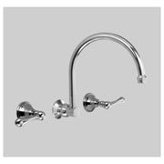 Edwardian Wall Set 260mm Swivel Spout, Chrome & Metal Lever