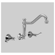 Edwardian Wall Set 260mm Swivel Spout (Alt), Chrome & Metal Lever