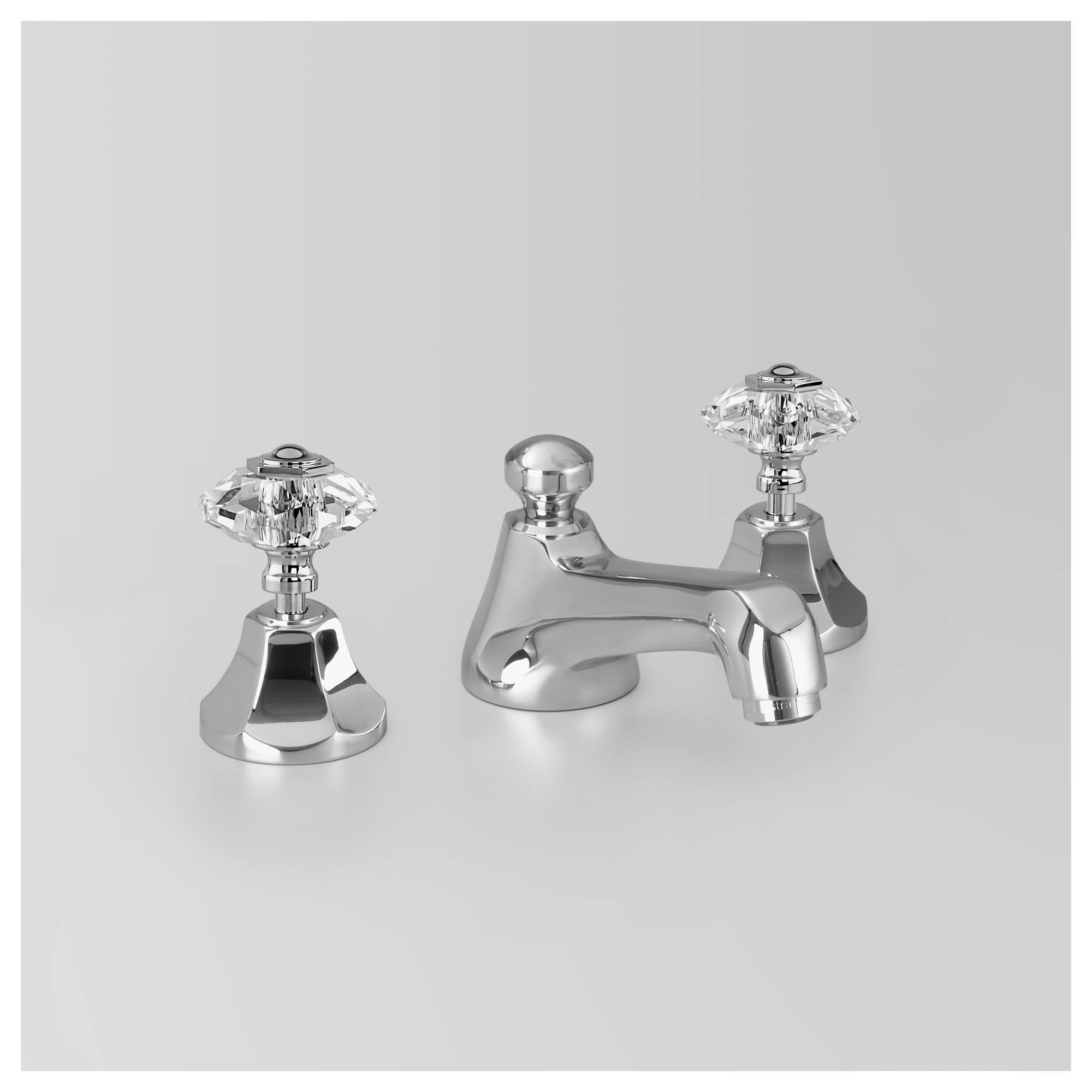 Classic Basin Set 137mm Fixed Spout, Chrome & Crystal Cross Handle