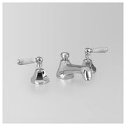 Classic Basin Set 137mm Fixed Spout, Chrome & Crackle Porcelain Lever
