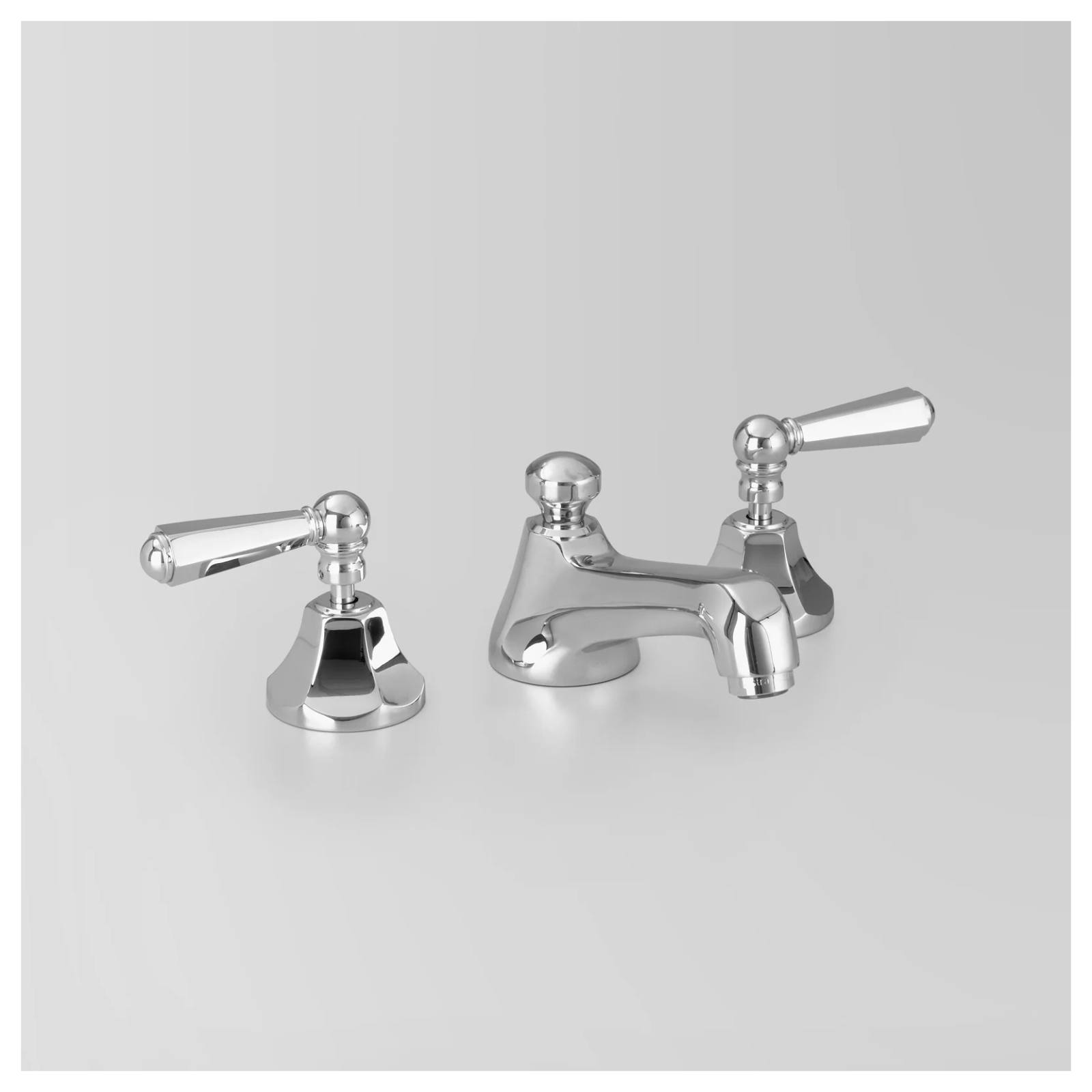 Classic Basin Set 115mm Swivel Spout, Chrome & Metal Lever