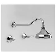 Classic Shower Set 150mm Rose, Chrome & Crystal Lever