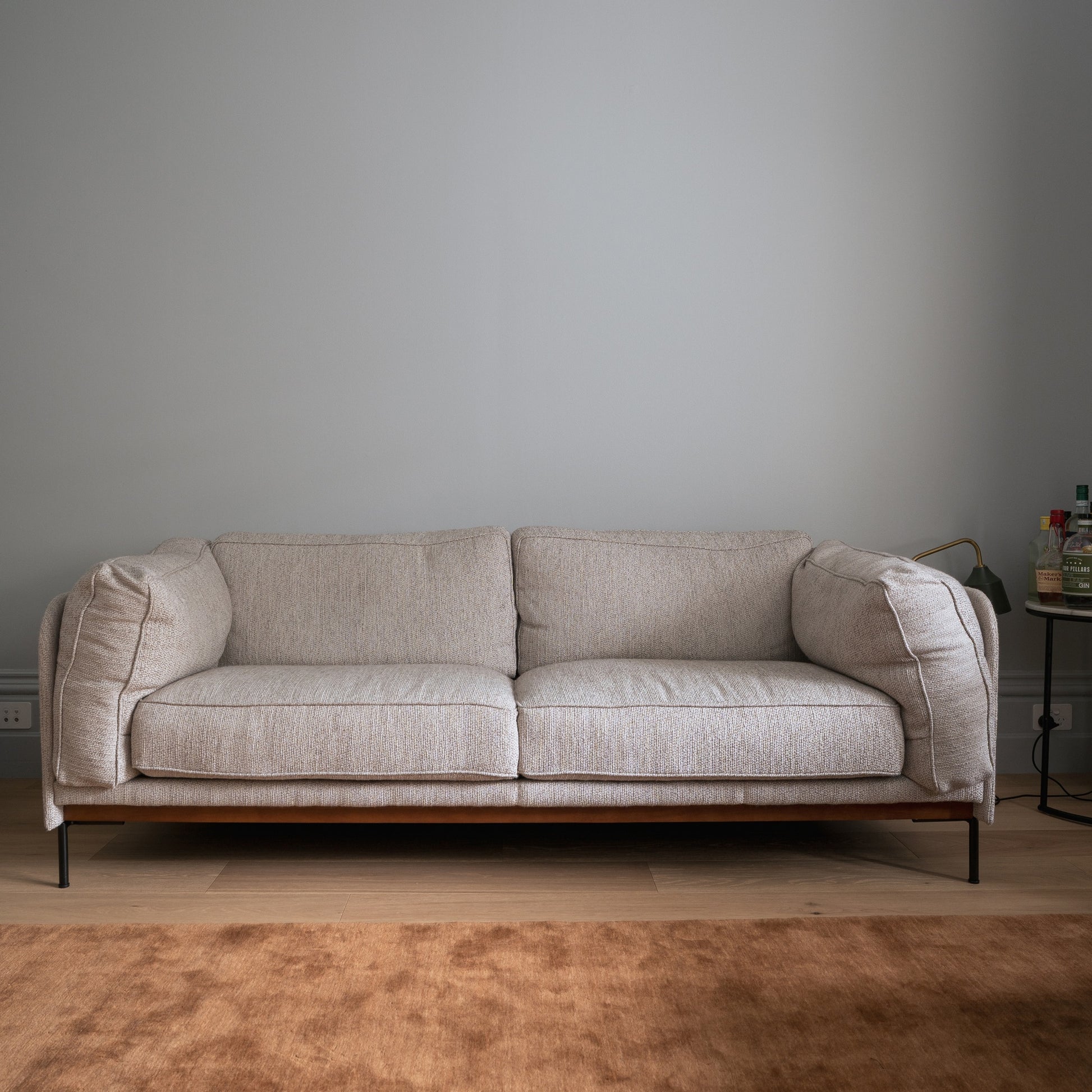Allerdale 2.5 Seater Fabric Sofa, Cobblestone Grey
