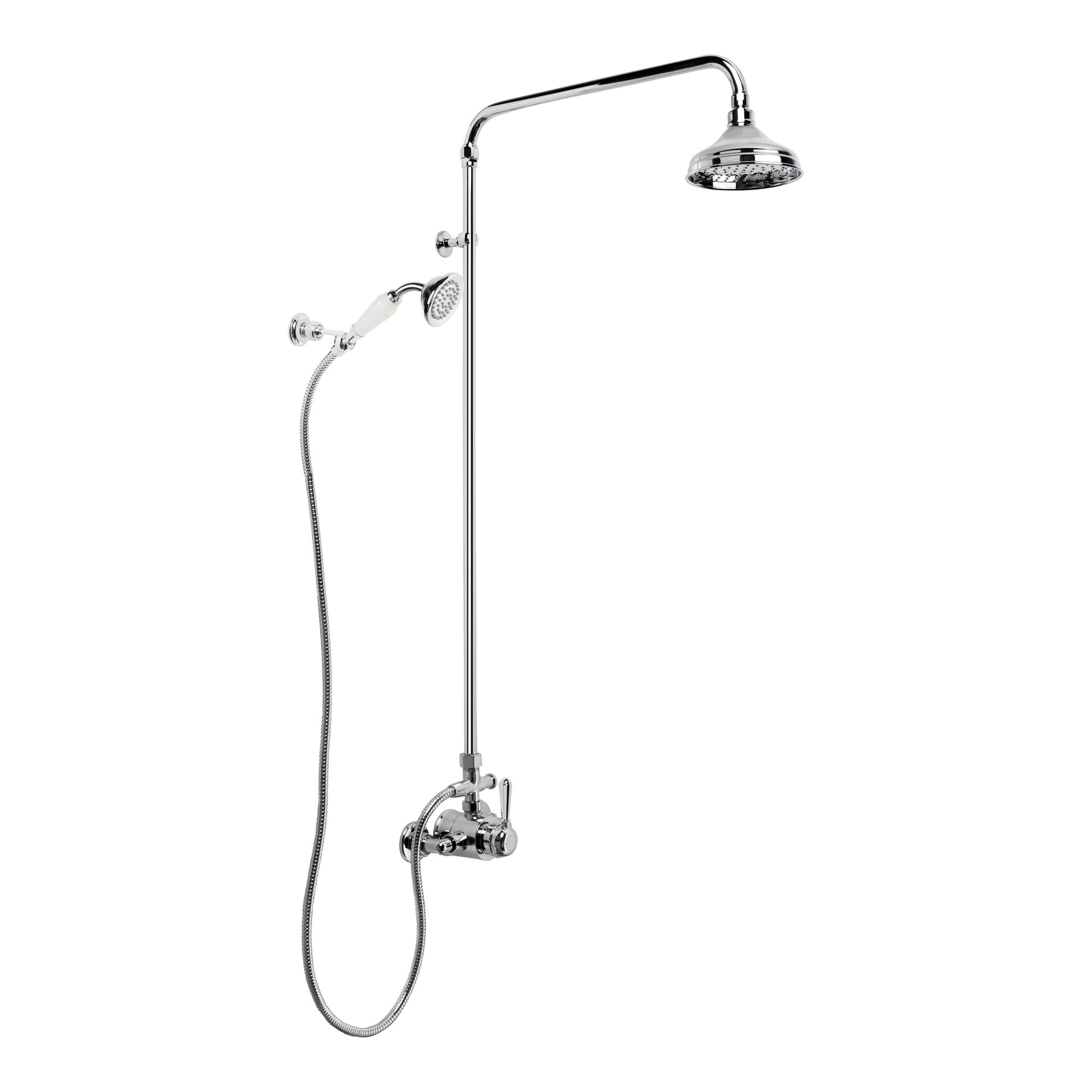 Neu England Shower Mixer Set w Metal Lever, Durobrite Chrome
