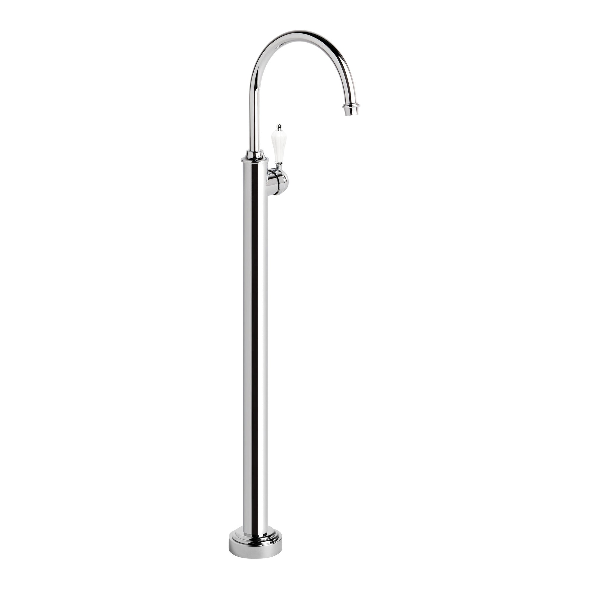 Paris Bath Mixer w Floor Mounted, Durobrite Chrome