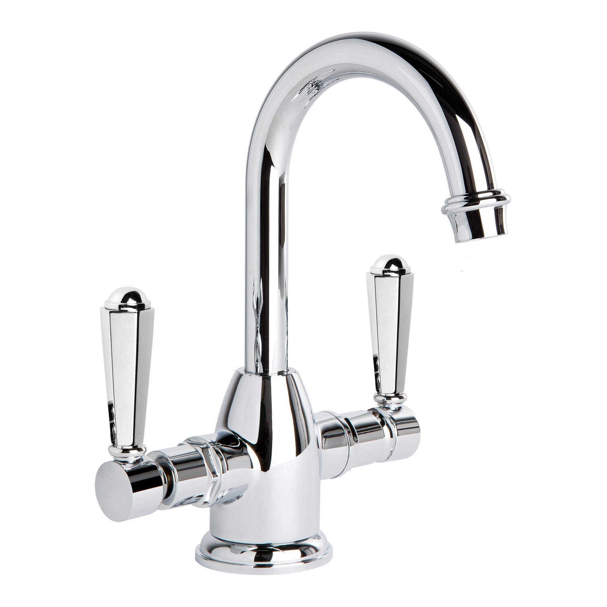Classique Basin Mixer w Metal Levers, Durobrite Chrome