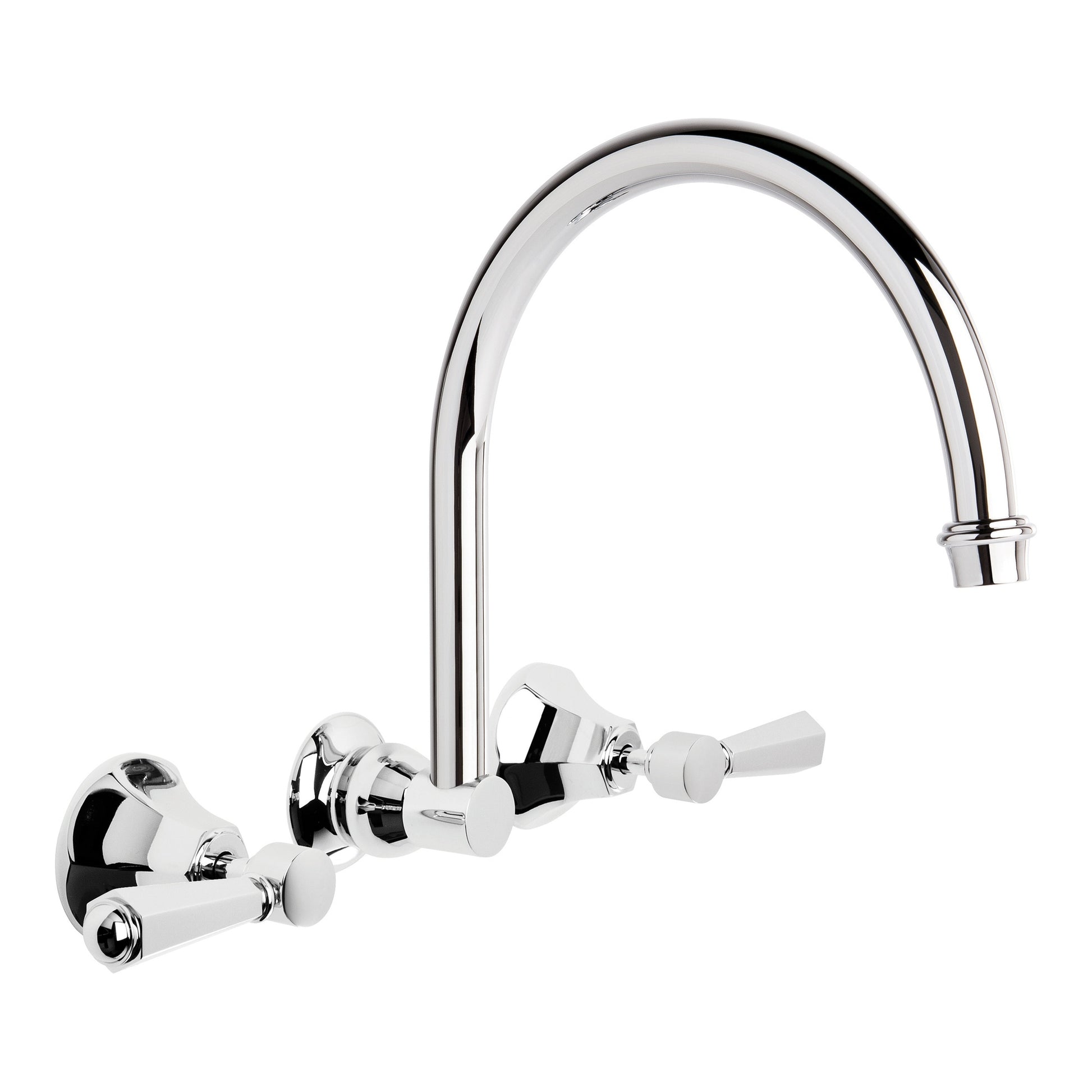 Classique Wall Set w Metal Levers, Durobrite Chrome