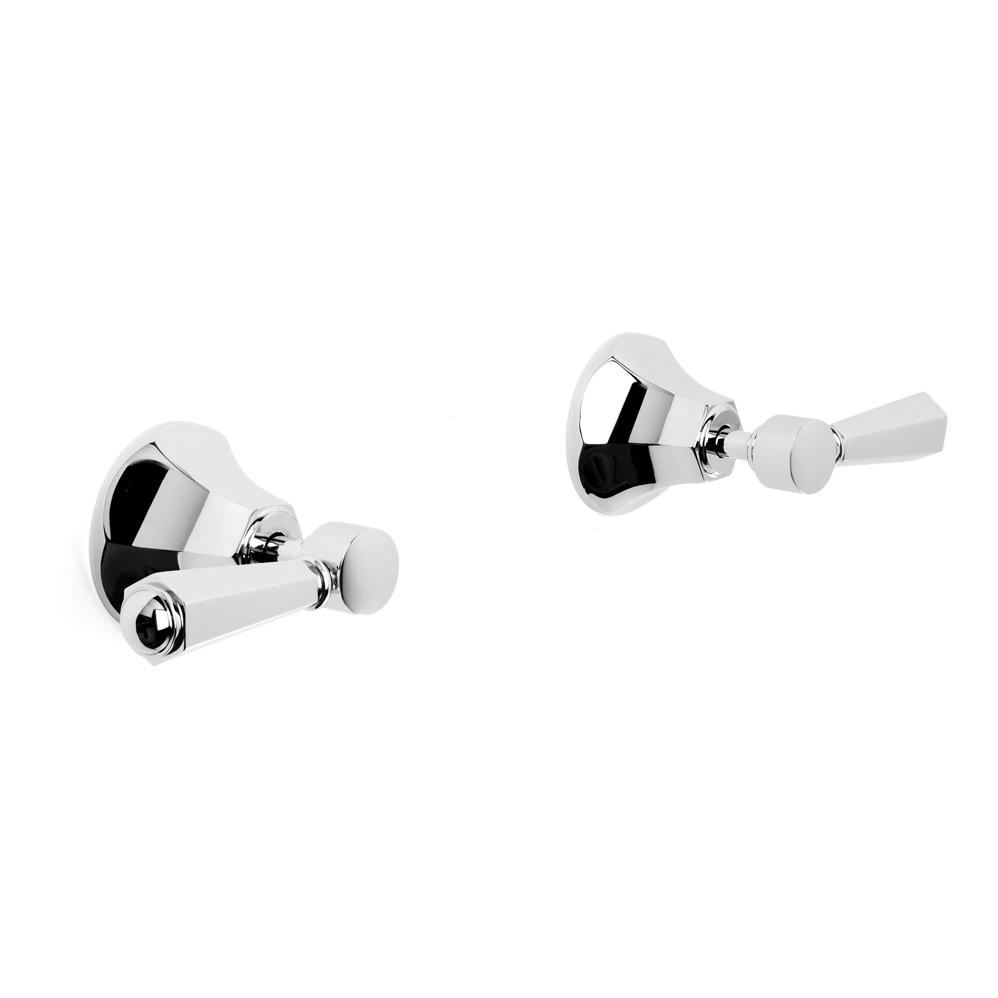 Classique Wall Taps w Metal Levers, Durobrite Chrome