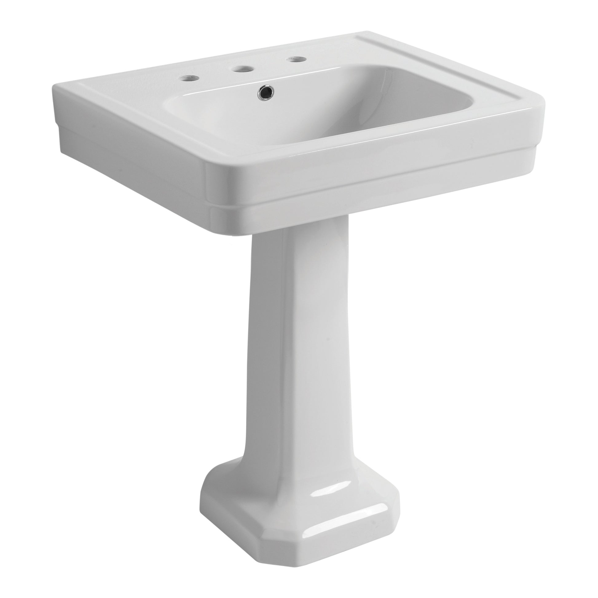 Classique Basin and Pederstal with 1 Taphole, Durobrite Chrome