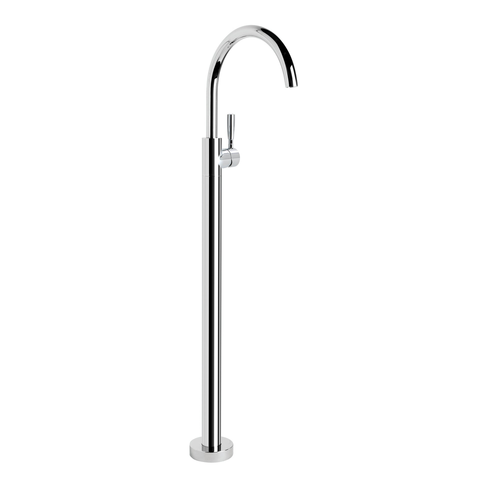 Manhattan Bath Mixer w Floor Mounted, Durobrite Chrome