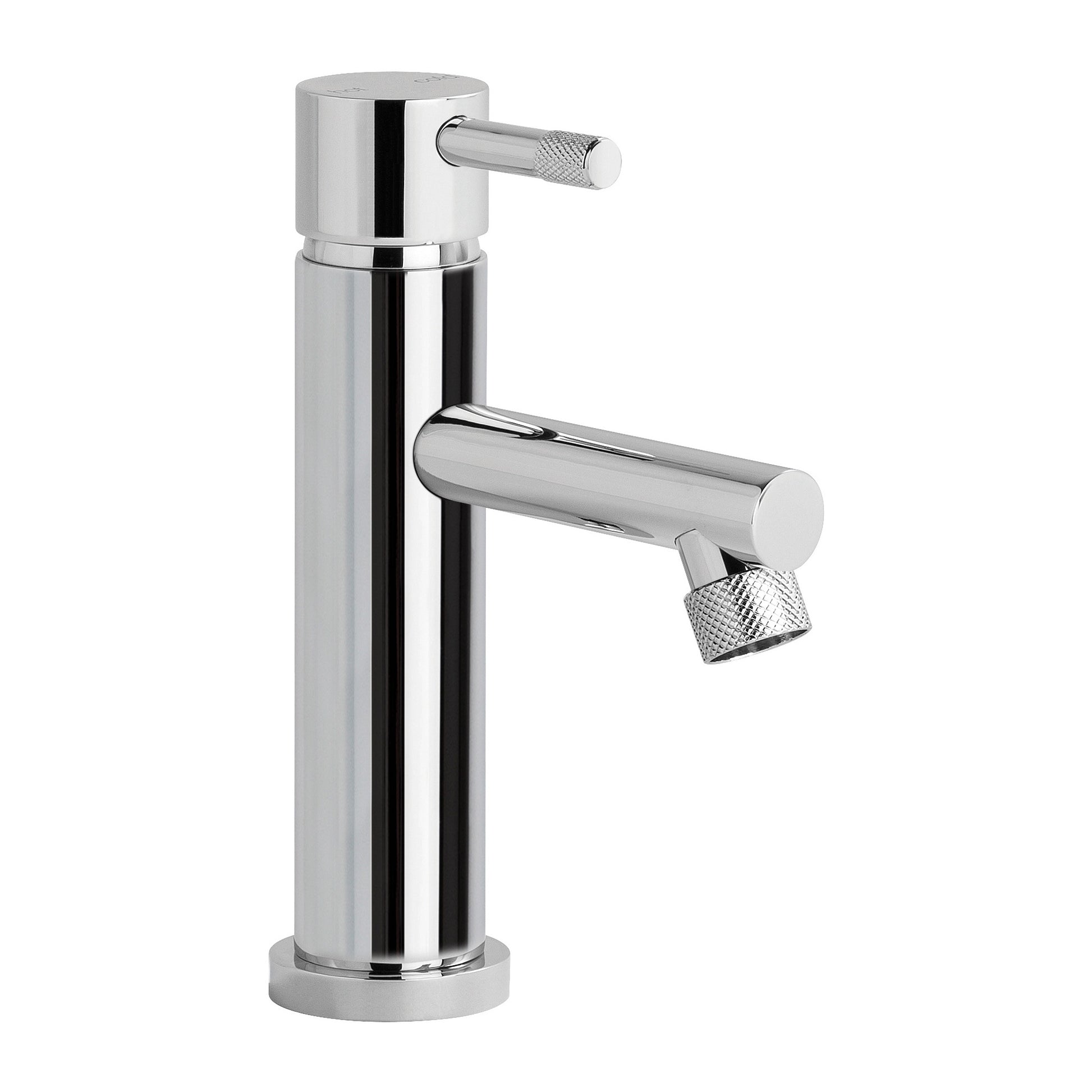 Yokato Basin Mixer w Knurled Lever, Durobrite Chrome