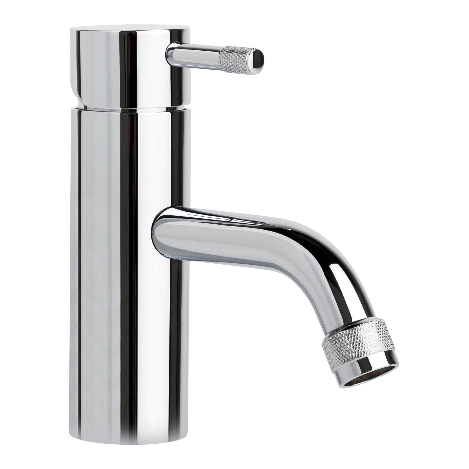Yokato Basin Mixer w Knurled Lever, Durobrite Chrome
