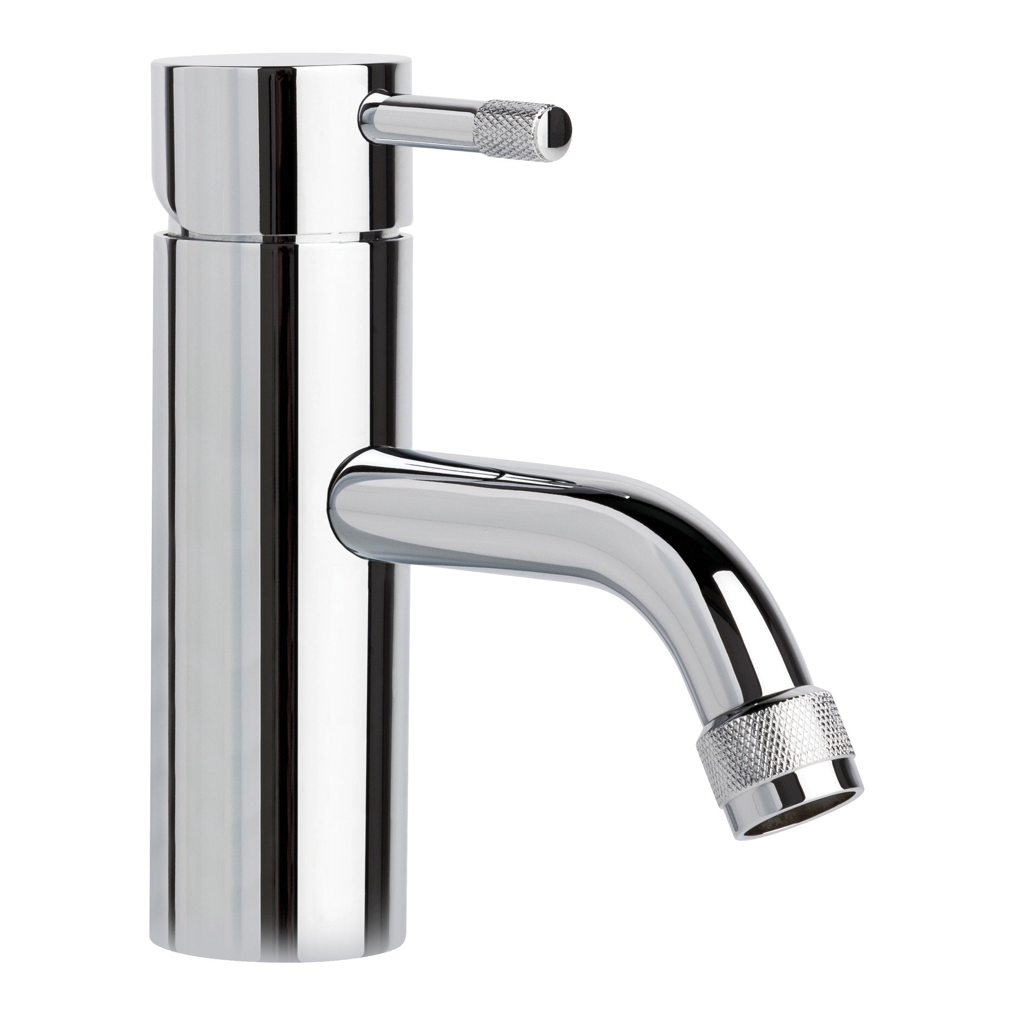 Yokato Basin Mixer w Knurled Lever, Durobrite Chrome