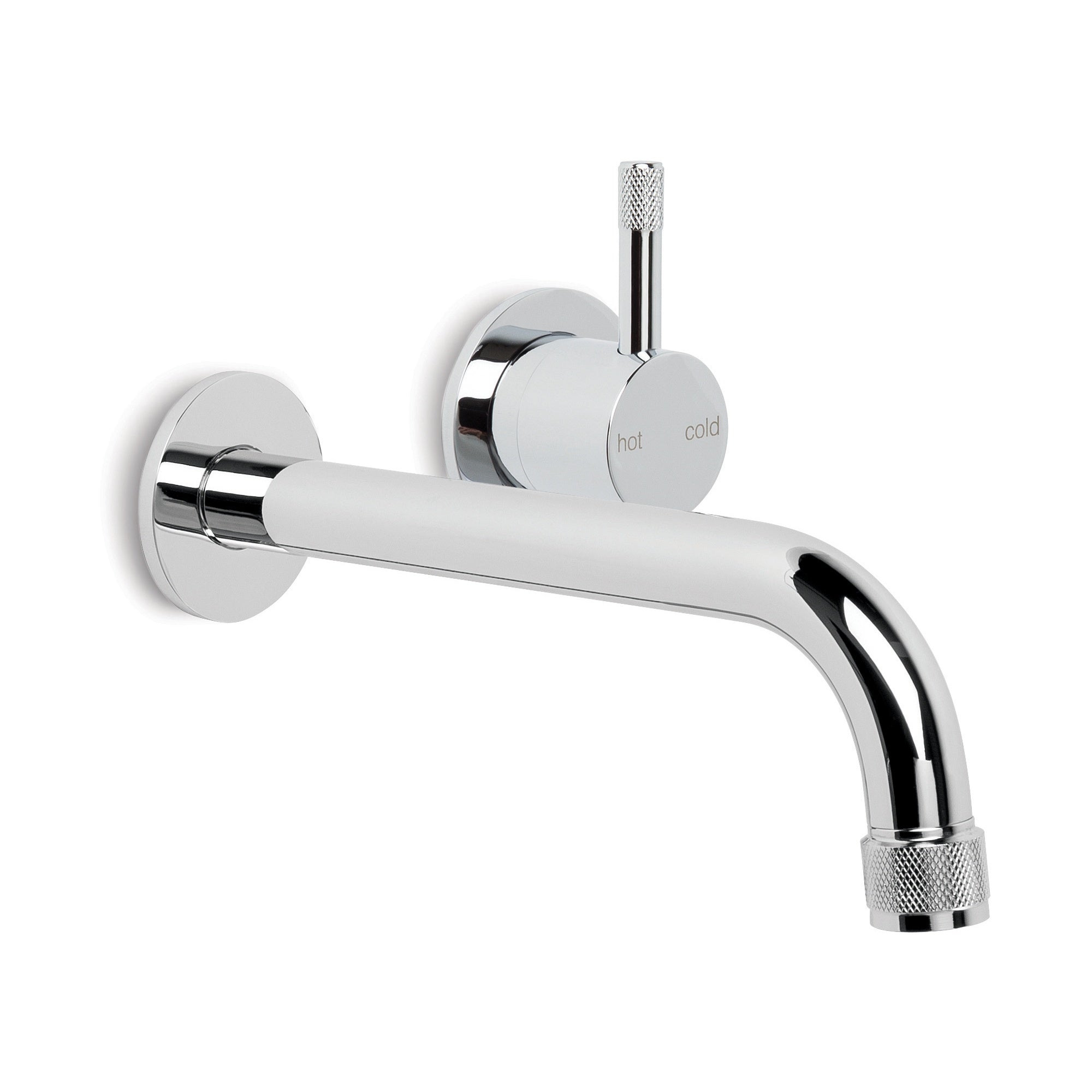 Yokato 160mm Wall Mixer Set w Knurled Lever, Durobrite Chrome