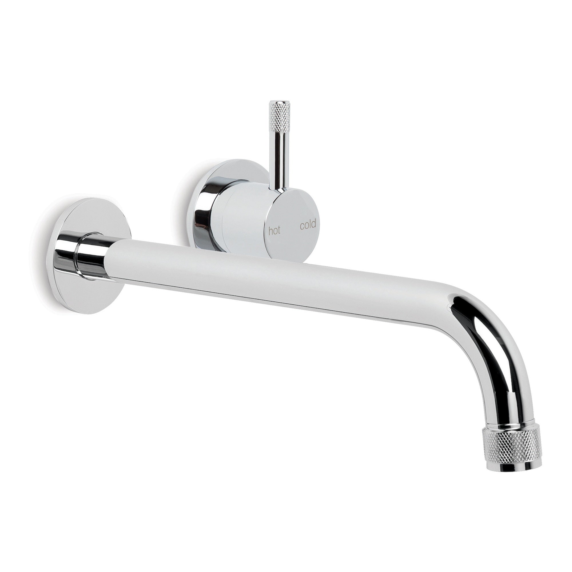 Yokato 200mm Wall Mixer Set w Knurled Lever, Durobrite Chrome