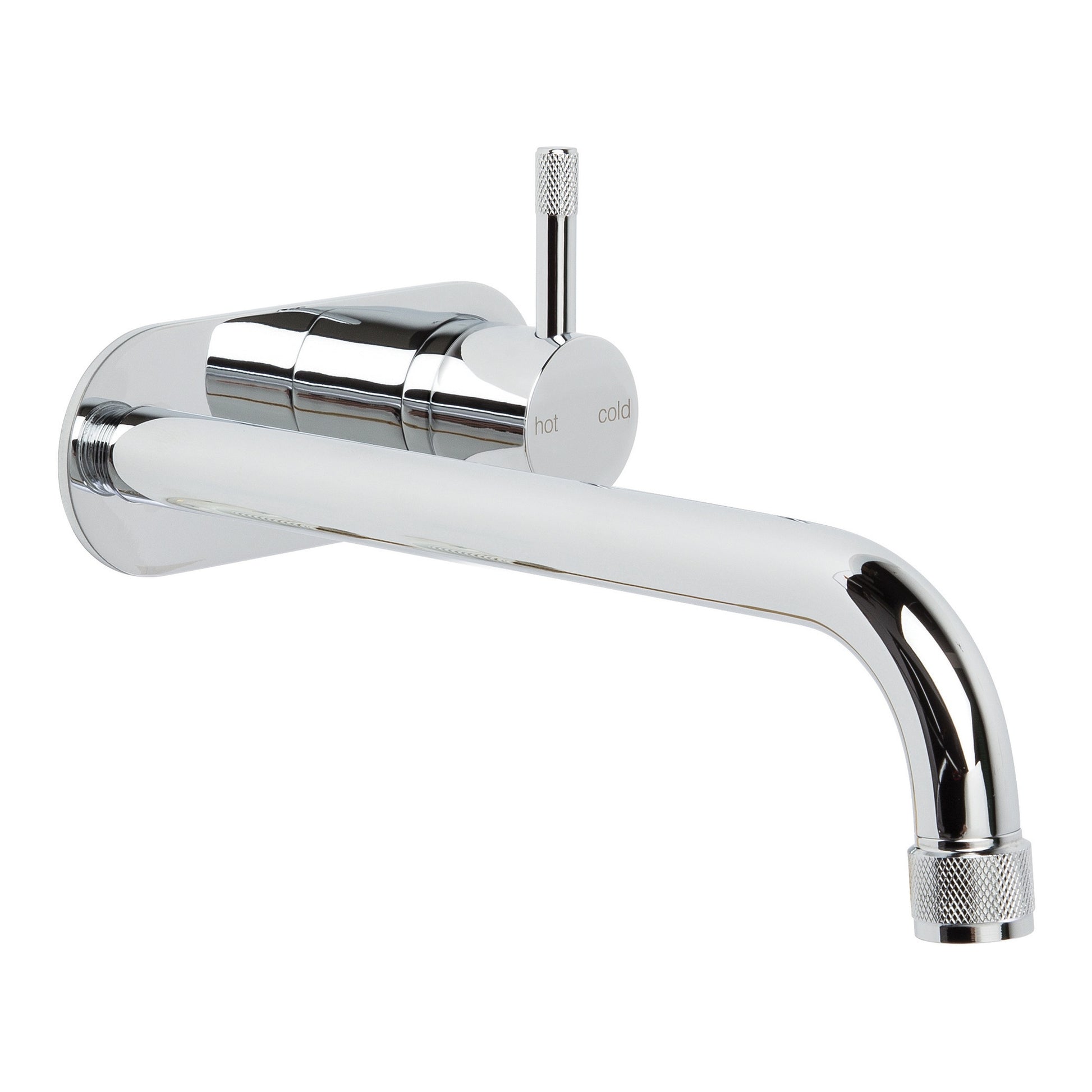Yokato 200mm Wall Mixer Set w Knurled Lever, Durobrite Chrome