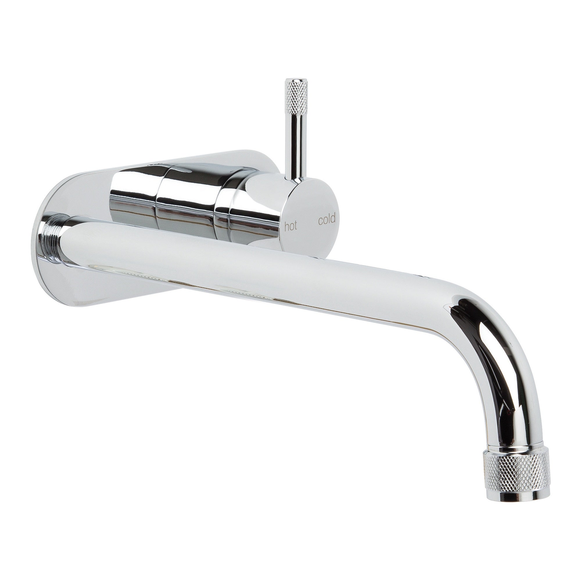 Yokato 200mm Wall Mixer Set w Knurled Lever, Durobrite Chrome