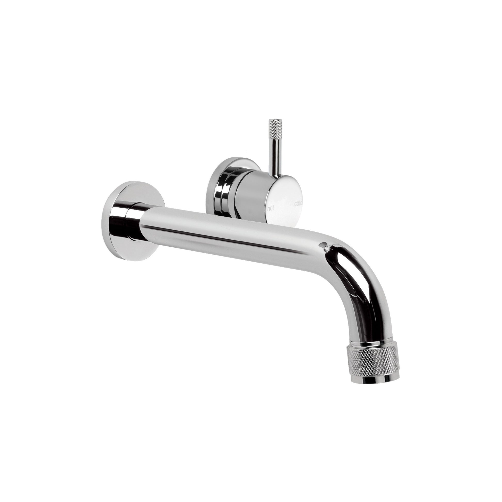 Yokato 200mm Wall Mixer Set w Knurled Lever, Durobrite Chrome
