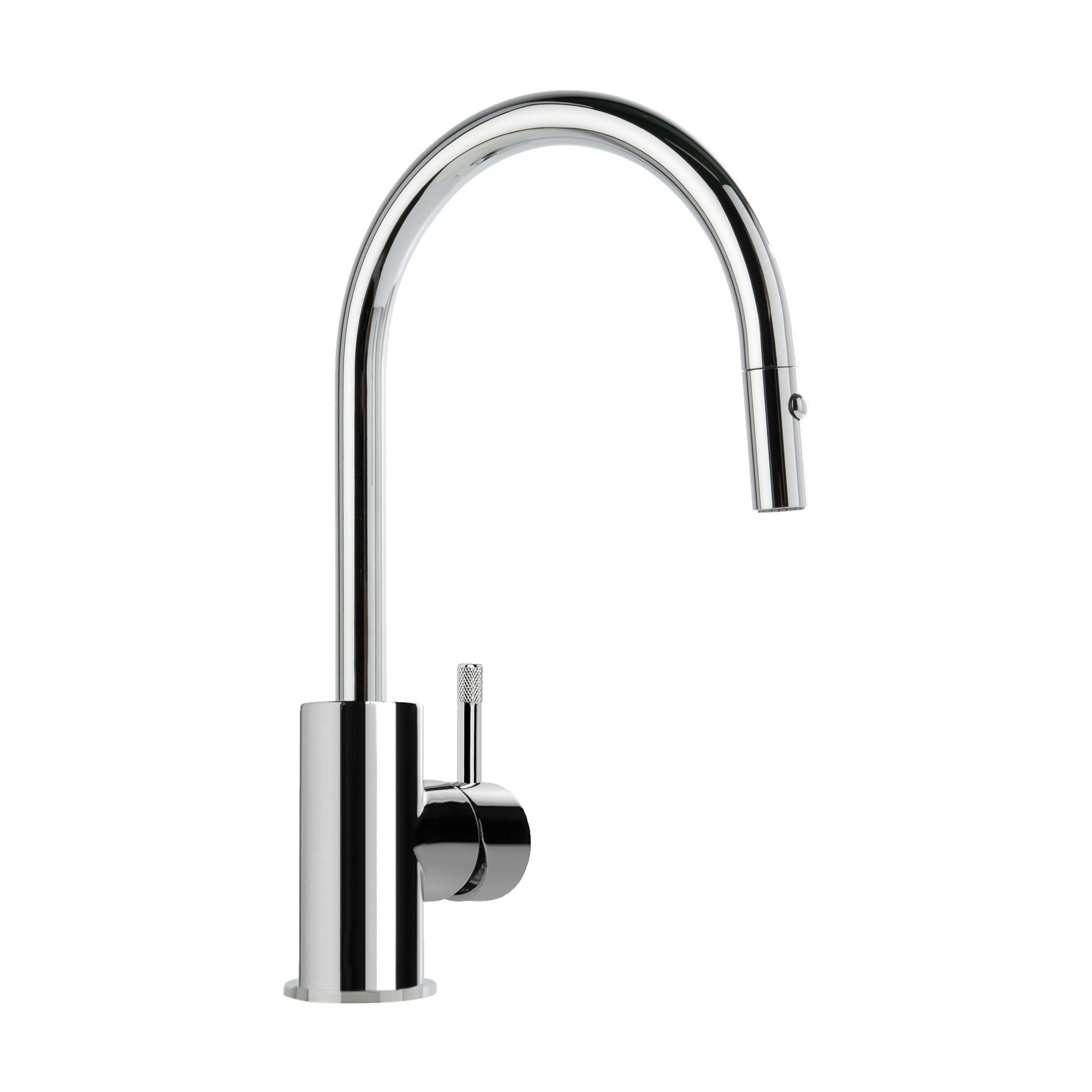 Yokato Kitchen Mixer w Knurled Lever and Pullout Spray, Durobrite Chrome