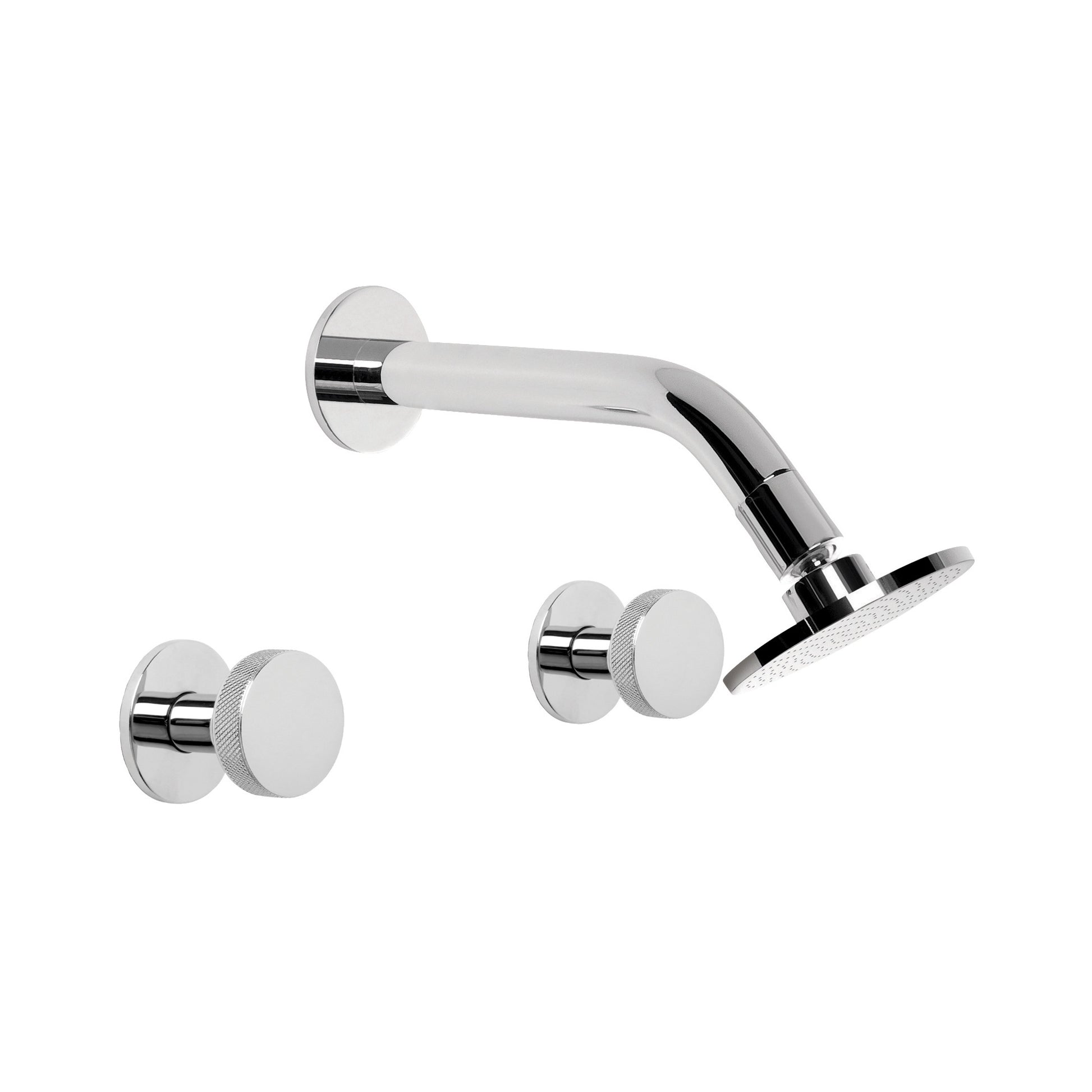 Yokato Shower Set w 100mm Rose and Disc Handles, Durobrite Chrome