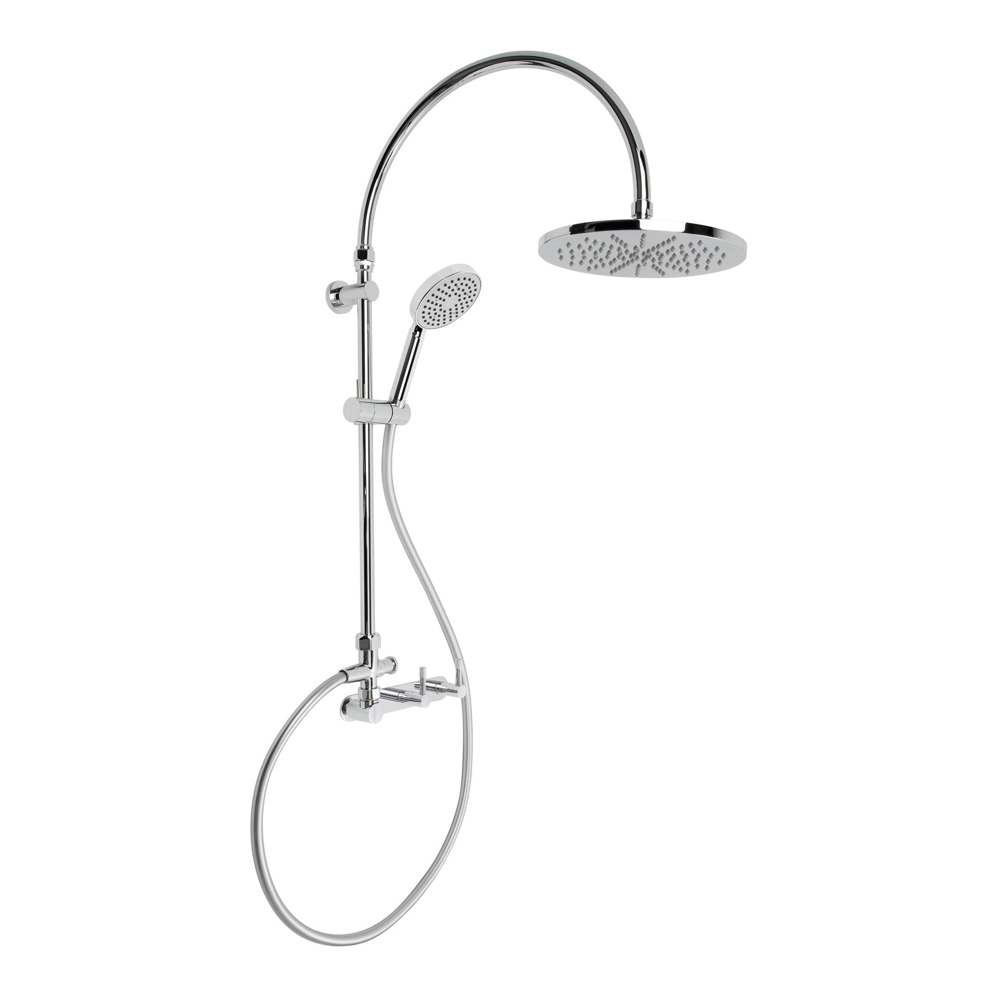 Yokato Shower Mixer Set w Knurled Lever, Durobrite Chrome