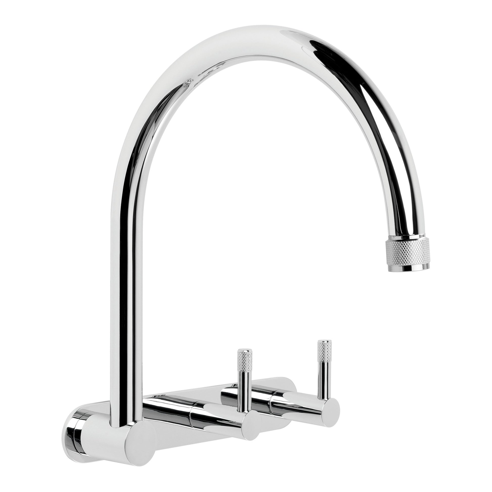 Yokato Wall Set w Knurled Levers, Durobrite Chrome